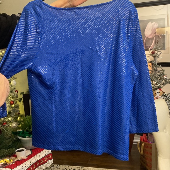 Blue glitter top - Picture 3 of 3